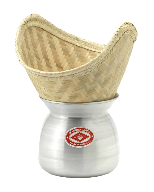 Laos Bamboo Pot & Basket (Aluminum) 22cm