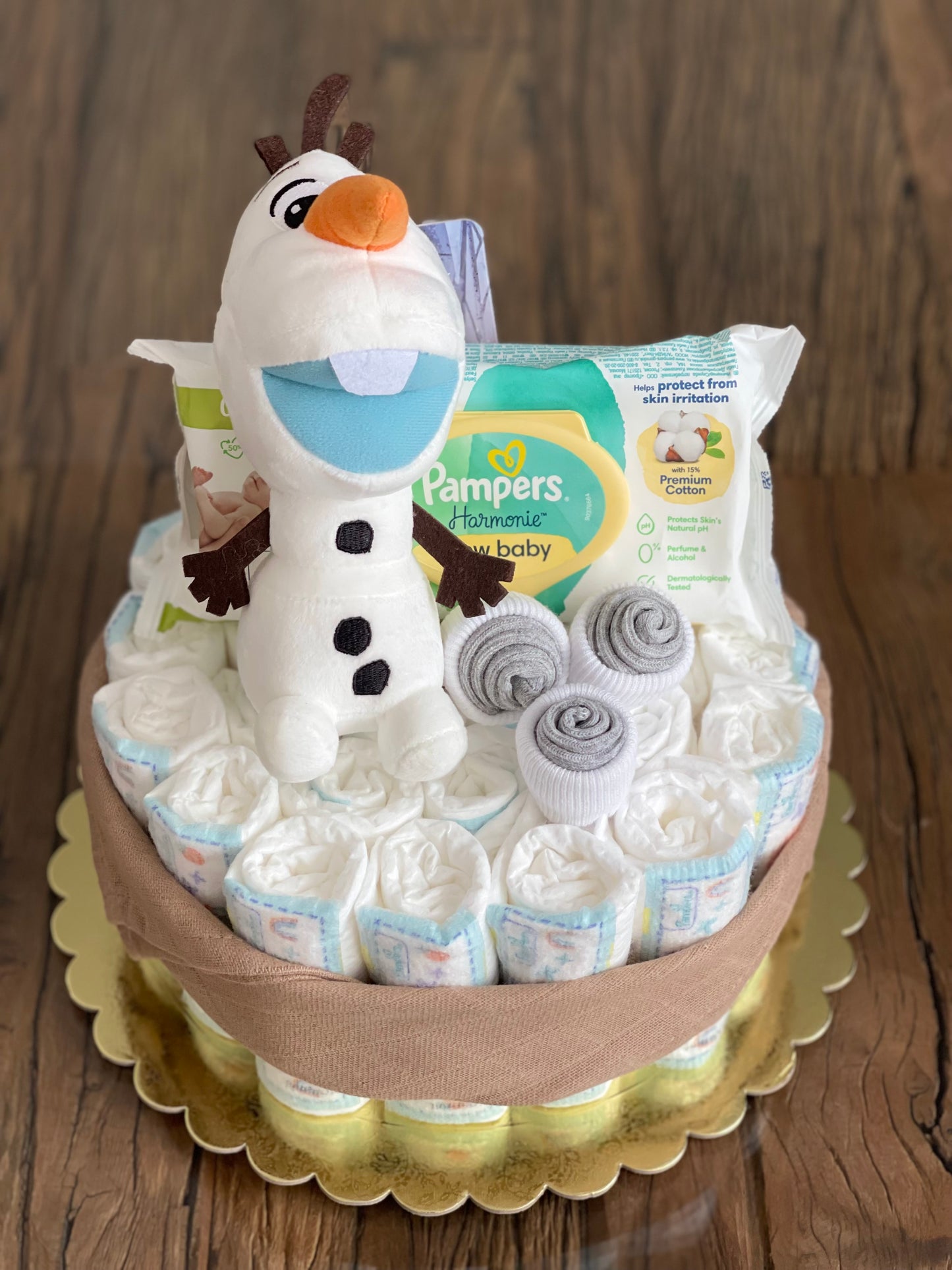 Diaper Cake with Disney Plushy "Available Upon Request Only (Message Us)"