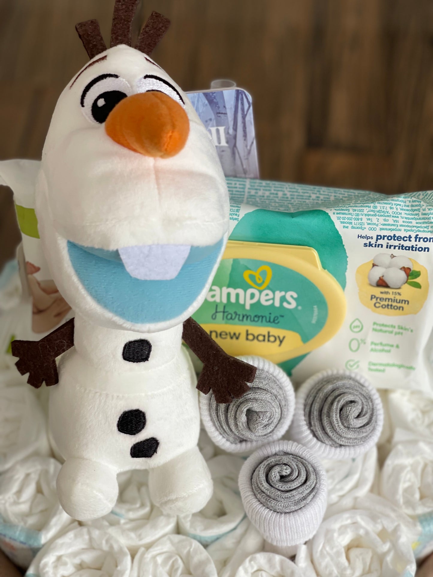Diaper Cake with Disney Plushy "Available Upon Request Only (Message Us)"