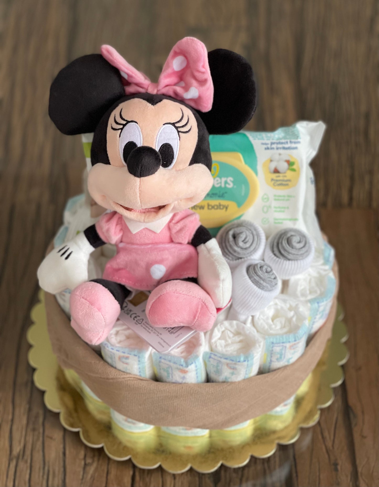 Diaper Cake with Disney Plushy "Available Upon Request Only (Message Us)"
