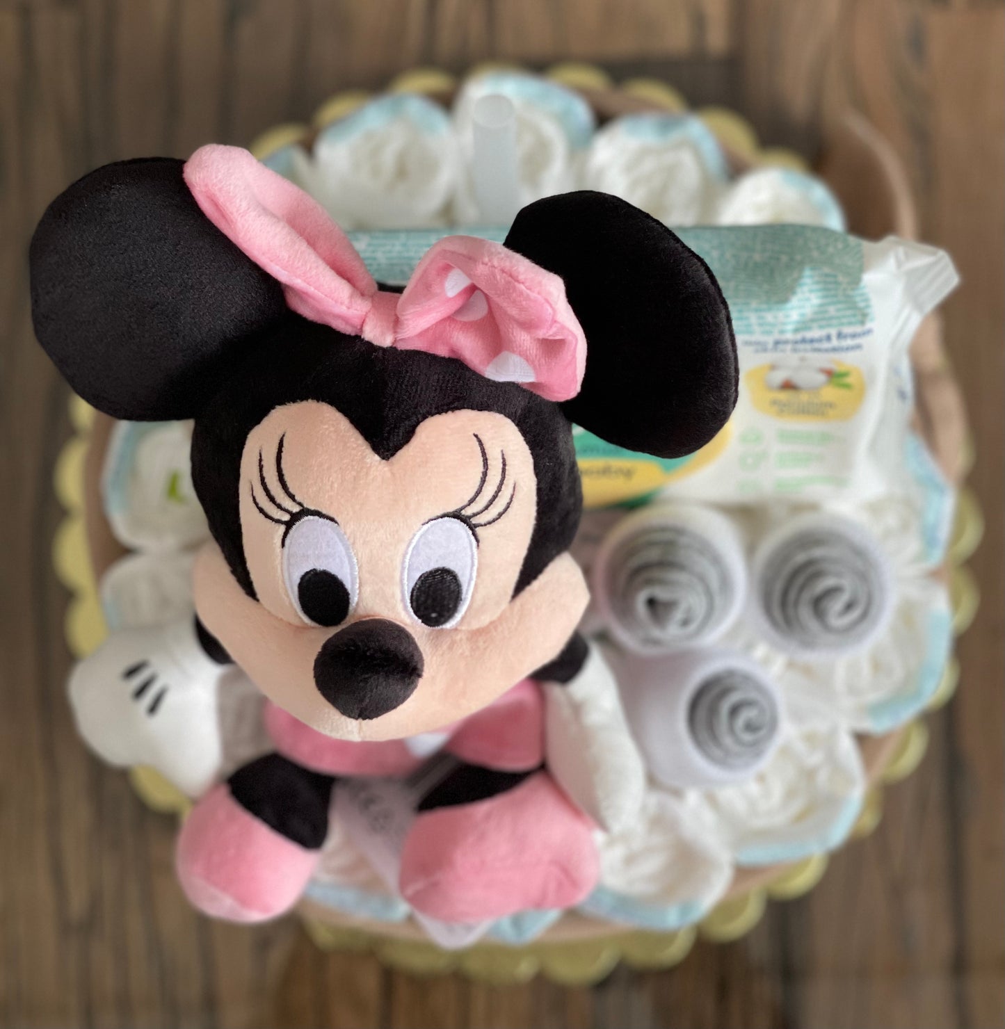 Diaper Cake with Disney Plushy "Available Upon Request Only (Message Us)"
