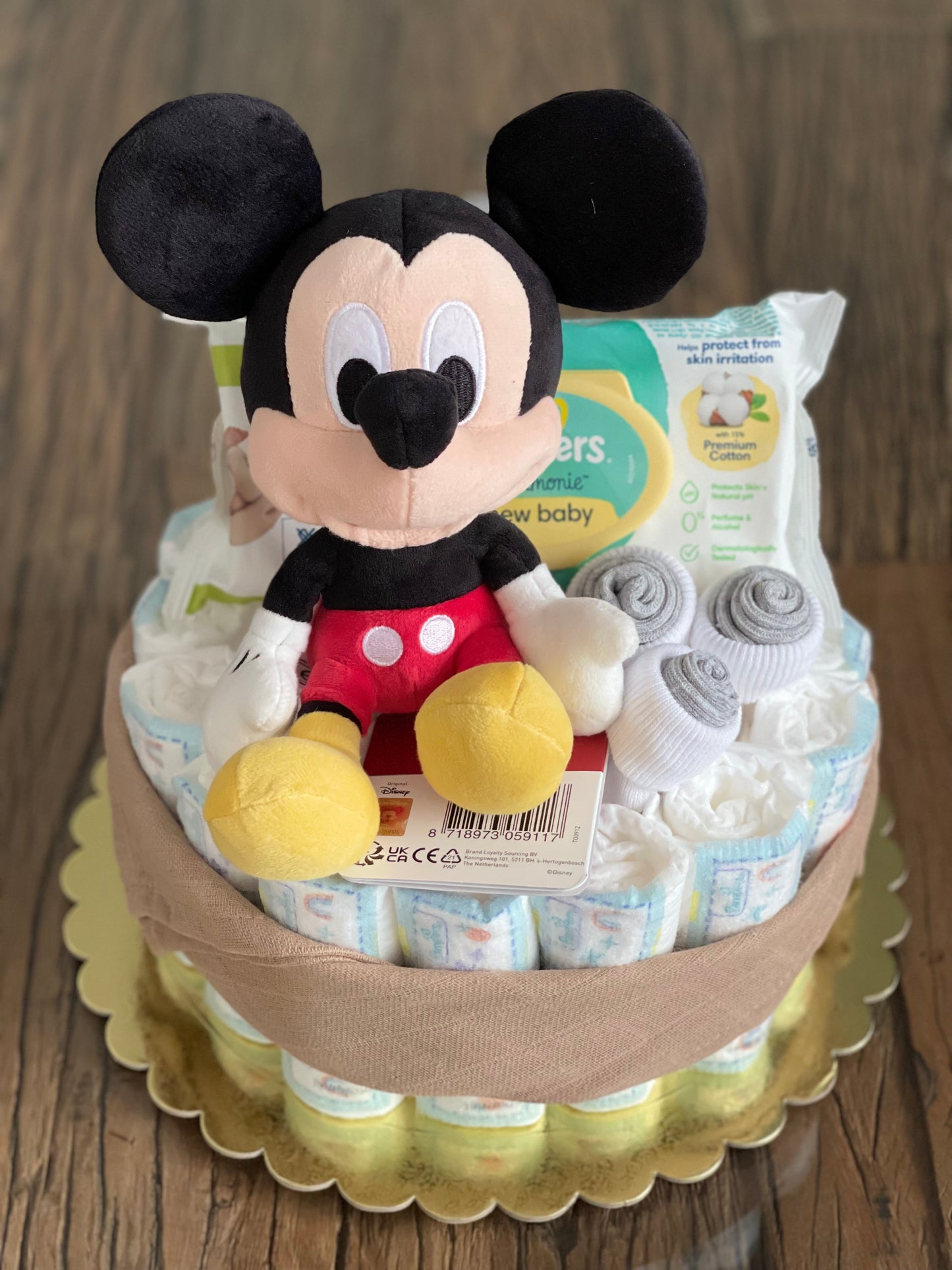 Diaper Cake with Disney Plushy "Available Upon Request Only (Message Us)"