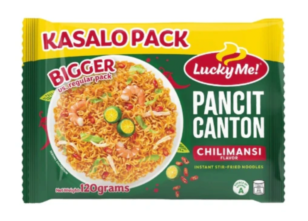 Pancit Canton Chilimansi Kasalo Pack 120g in white background