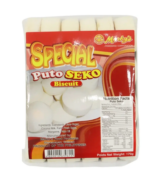 Packaging of Special Puto Seko Biscuit with brand logo on a white background 170g
