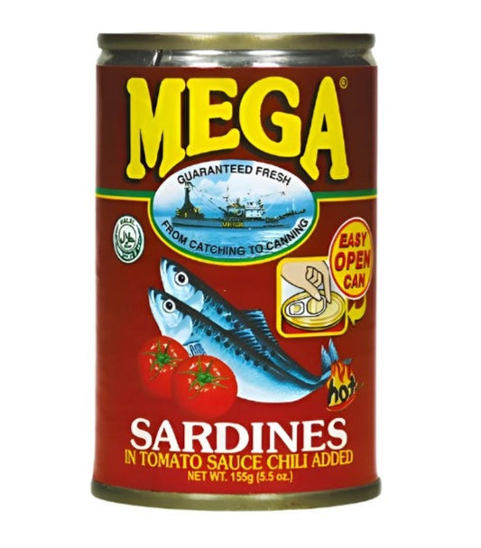 Mega Sardines in Tomato Sauce with Chili 155g