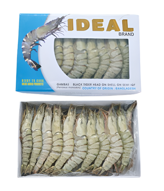 Shrimps (Black Tiger) HOSO 16/20 - 1kg. (FOR PICK-UP ONLY)